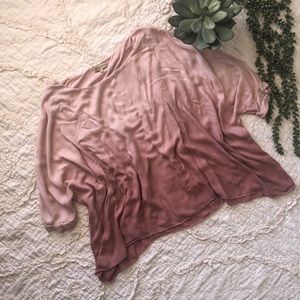 Democracy Dusty Rose Ombré Flowy Top